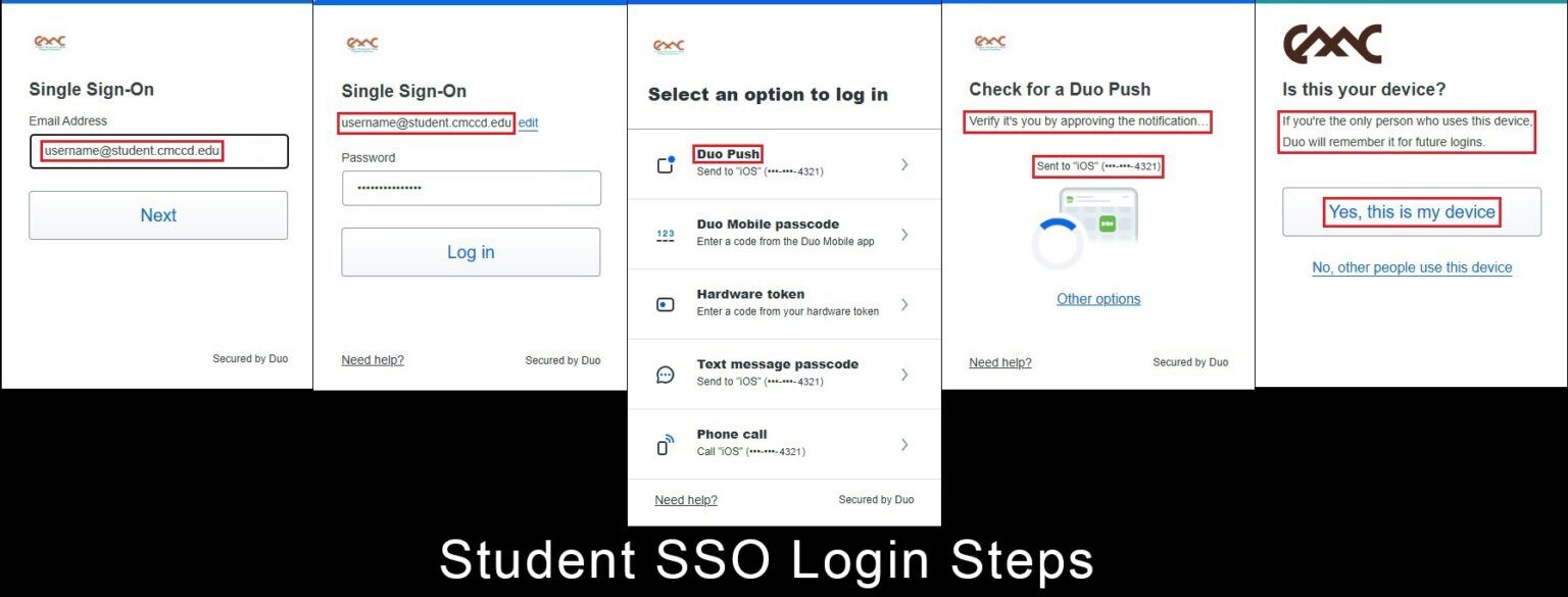 Duo SSO Login Steps - Copper Mountain College