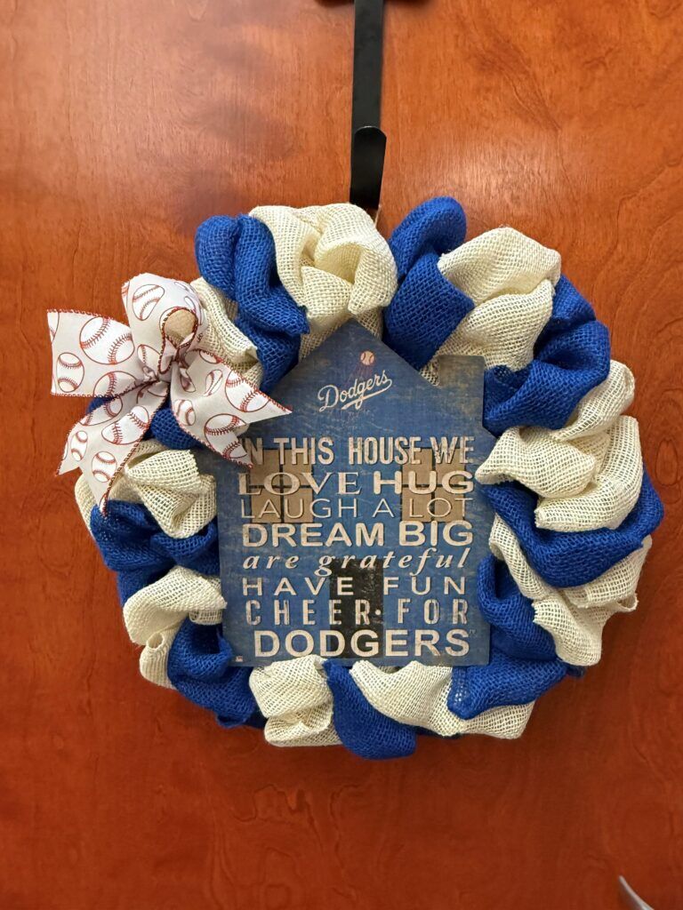 Dodgers wreath for the Festival of Wreaths 2025